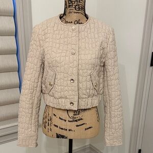 Zara Cream Textured Blazer